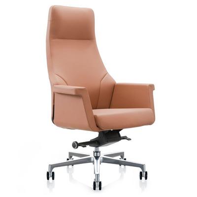 Luxury Executive Leather Rolling Office Chair With Aluminum Base NO.A119