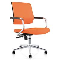 Orange Low Back Mesh Office Computer Chair With Wheels C212-02