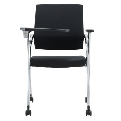 Black Mesh Training Chair with Writiing Tablet and Castors NO.F008-01