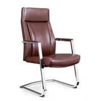 High back conference leather chair with chrome plated base NO.D103-1
